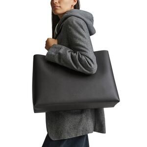 Everlane Black The New Day Market Italian Leather Tote Made In Italy